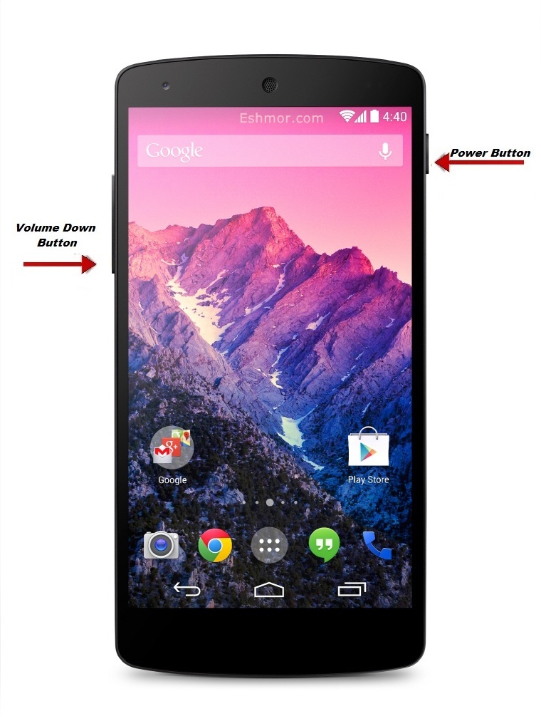 How to Take Screen shot On Nexus 5 Mobile Phone